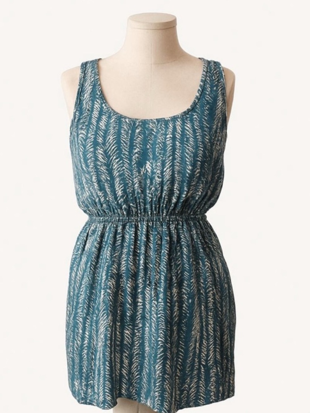 dELiA*s Teal Printed Hi-Low Dress Medium Boho Y2K Sleeveless NWT Feminine